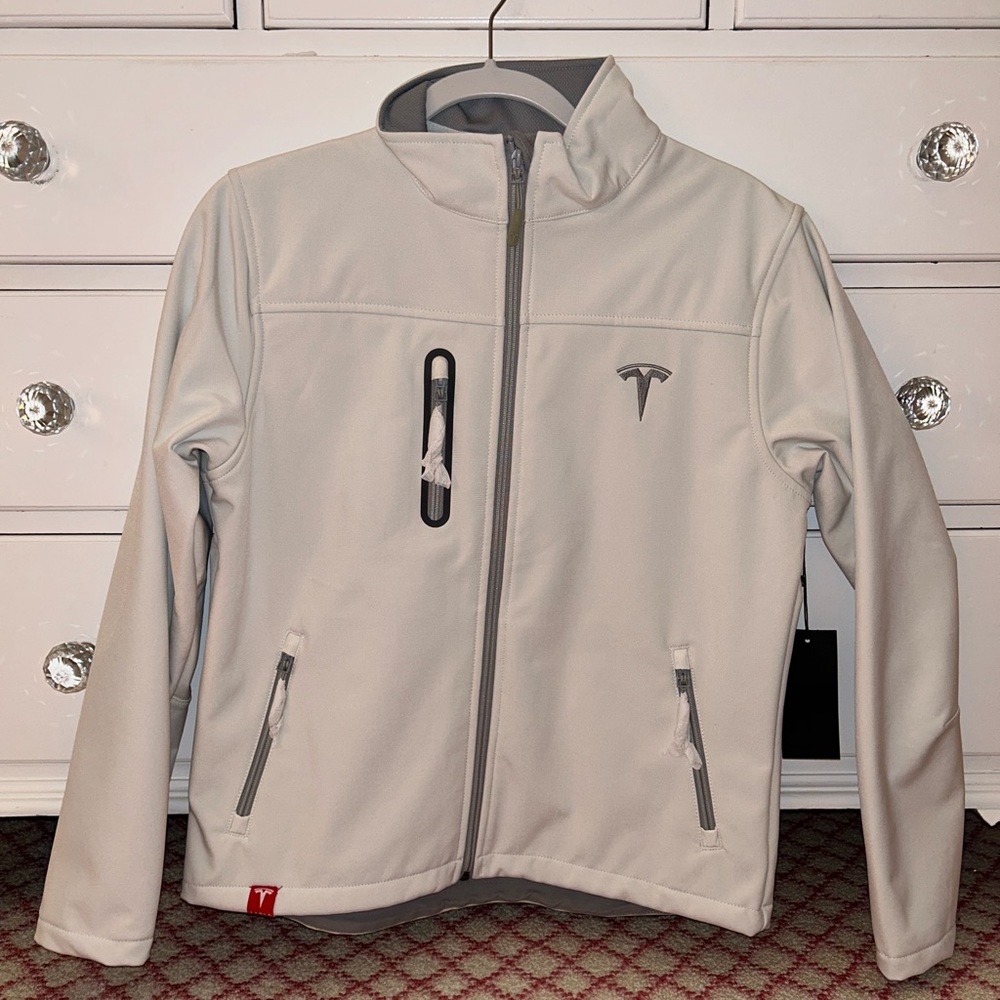 NWT *Rare* White Tesla Corp Jacket